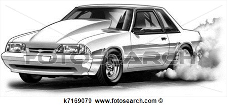 Drag Racing Car Illustration