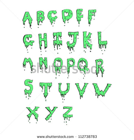 Dripping Slime Letters Dripping Slime Letters