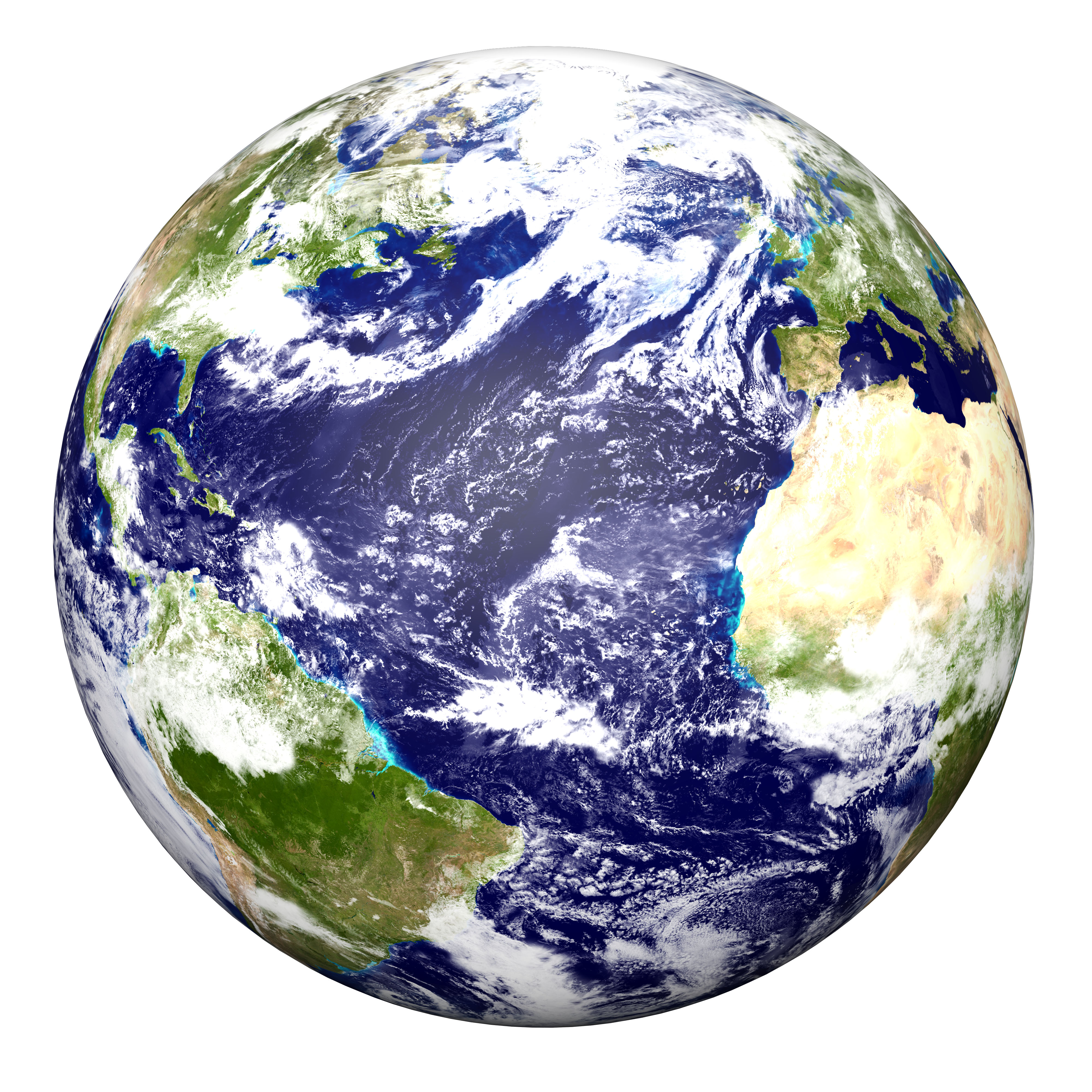 Earth with White Background Earth with White Background