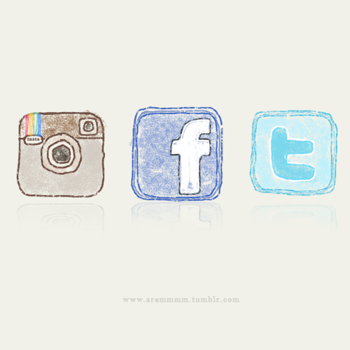 Facebook Twitter Instagram Icons