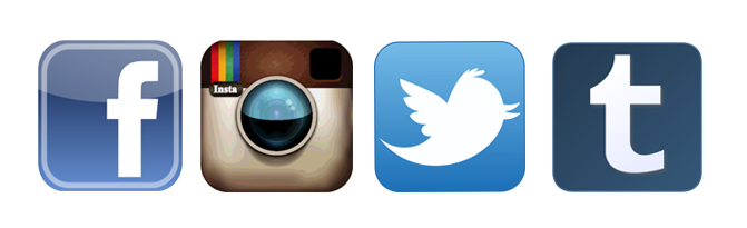 Facebook Twitter Instagram Logos