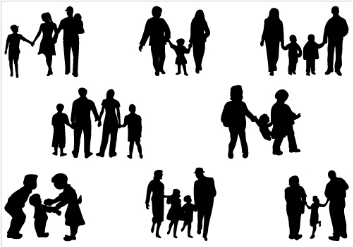 Family Silhouette Clip Art