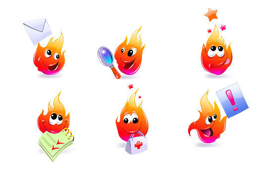 Fire Cartoon Characters