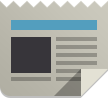 Flat Newspaper Icon