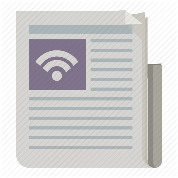 Flat Newspaper Icon