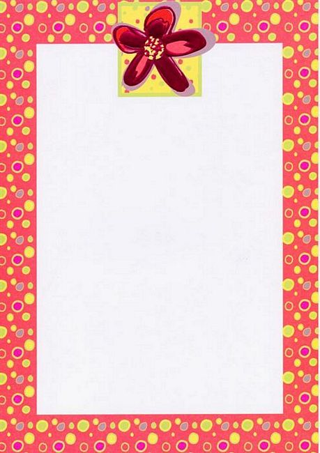 Flower Border Design Paper