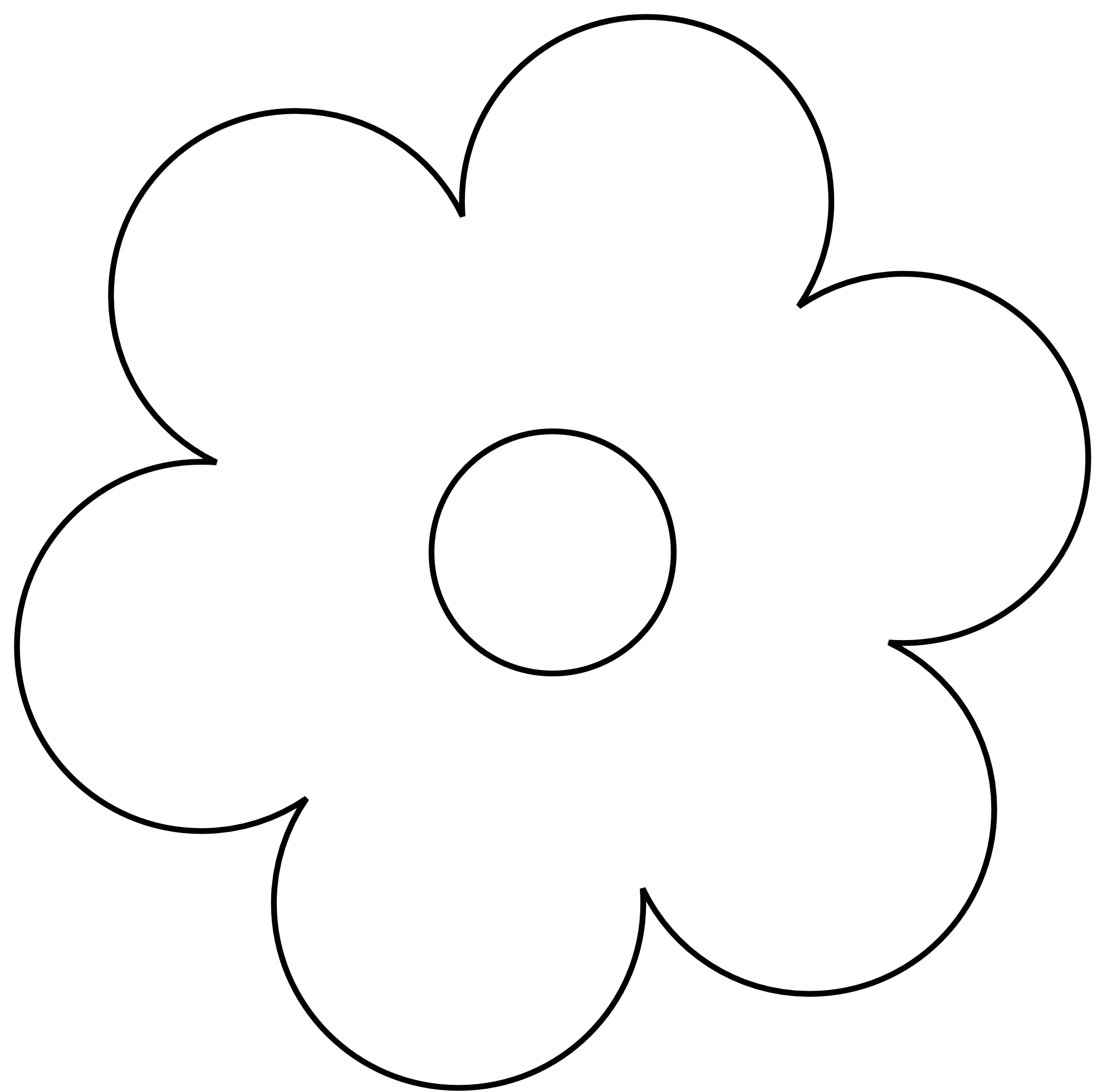 Flower Clip Art Black White