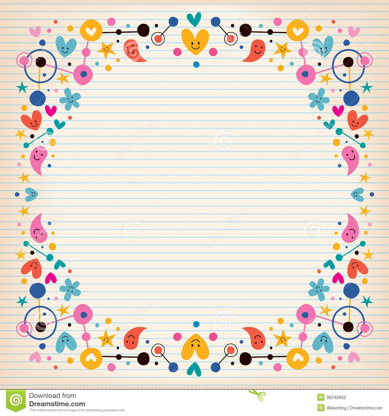 Flowers and Stars Clip Art Borders