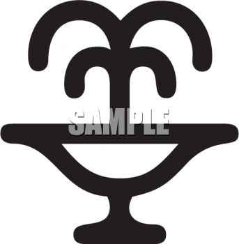 Fountain Clip Art Black and White