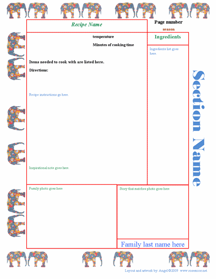 Free Family Cookbook Templates
