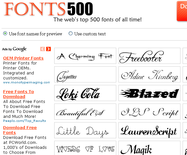 Free Font Downloads Free Font Downloads
