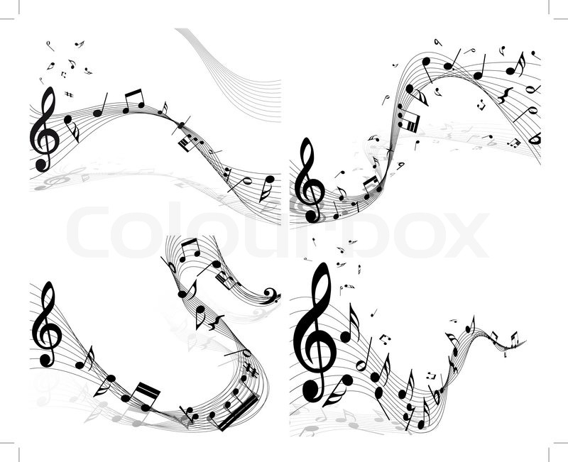 Free HD Vector Music Staff Notes Free HD Vector Music Staff Notes