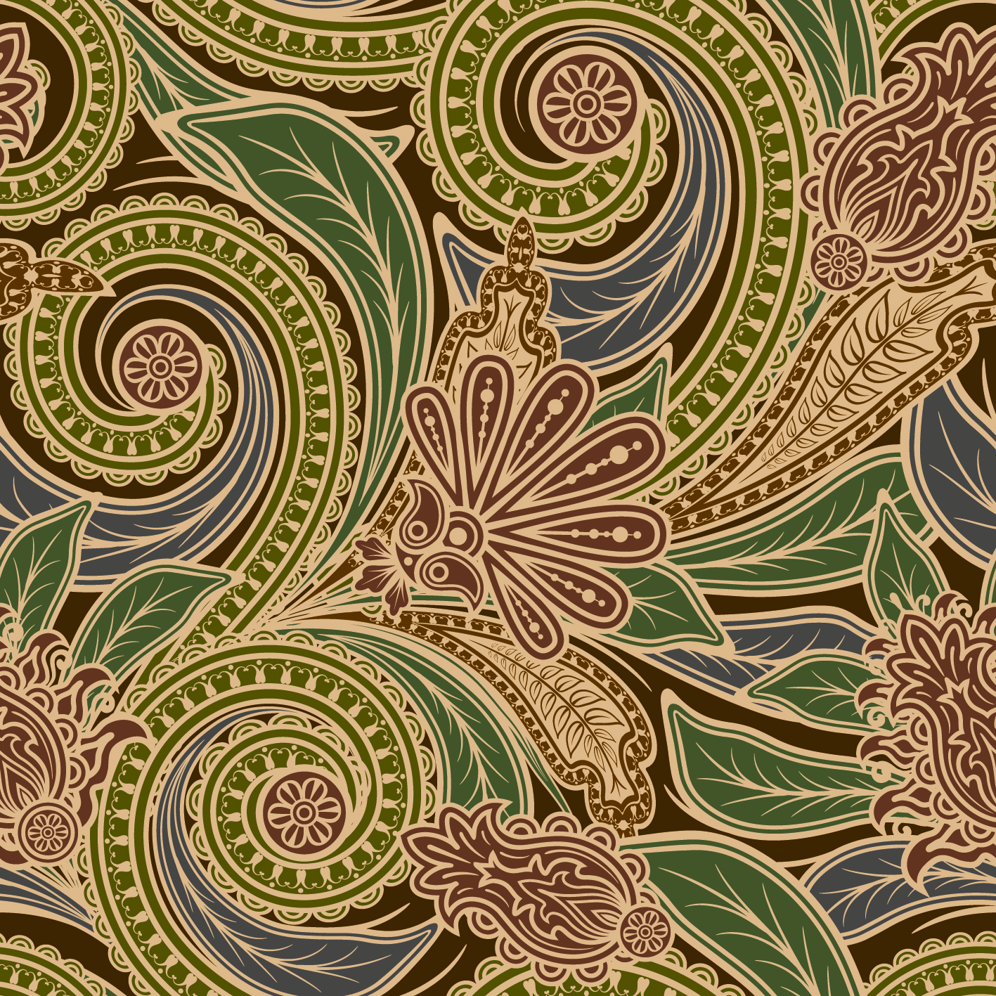 Free Paisley Vector Patterns