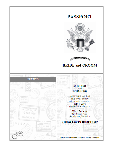 Free Printable Passport Template