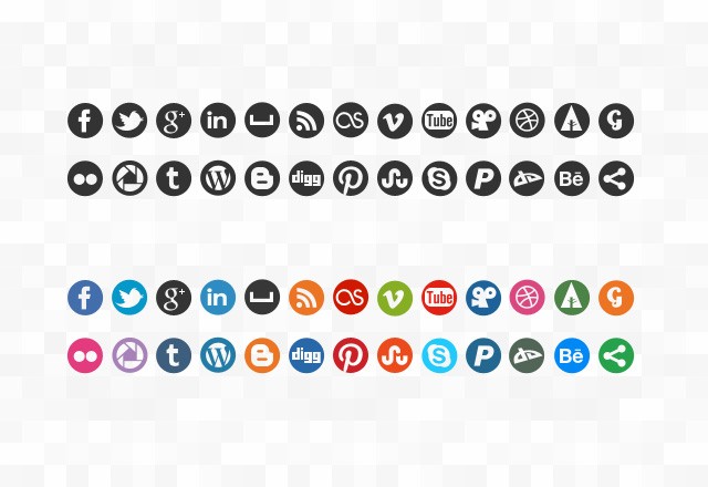 Free Round Social Media Icons