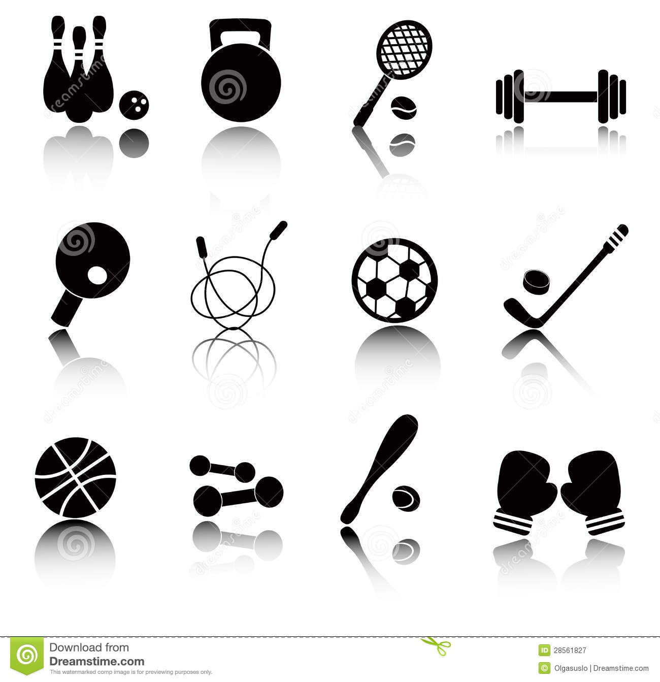 Free Sports Icons Black and White