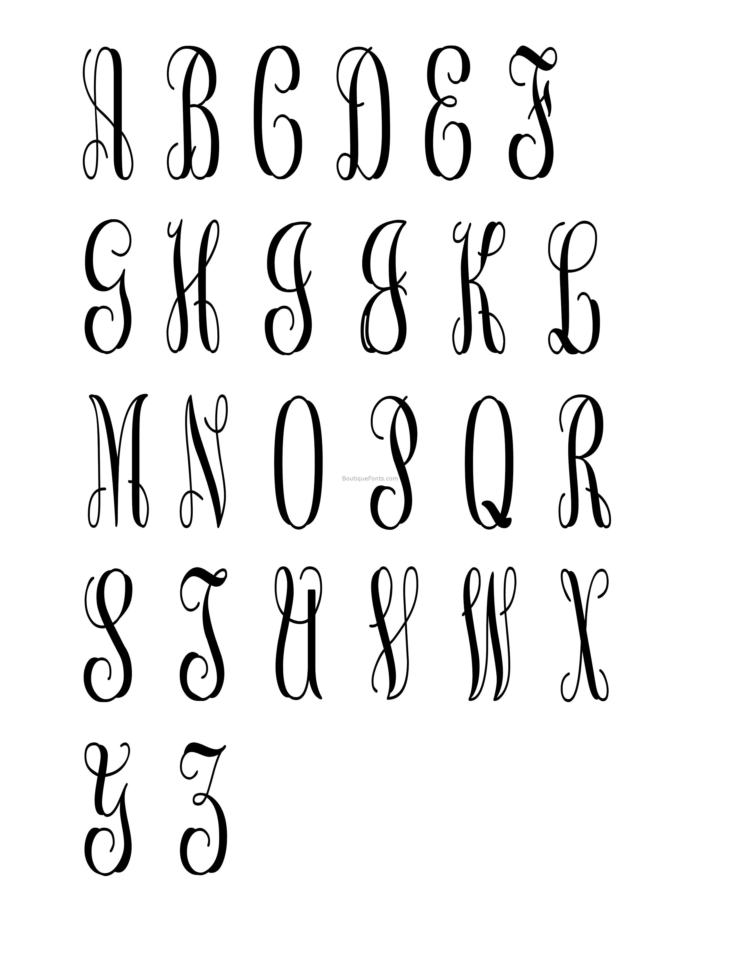 13 Free Vine Monogram Font SVG Images - Free SVG Interlocking Vine Monogram Font Download ...