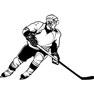 Free Vector Art Hockey Player