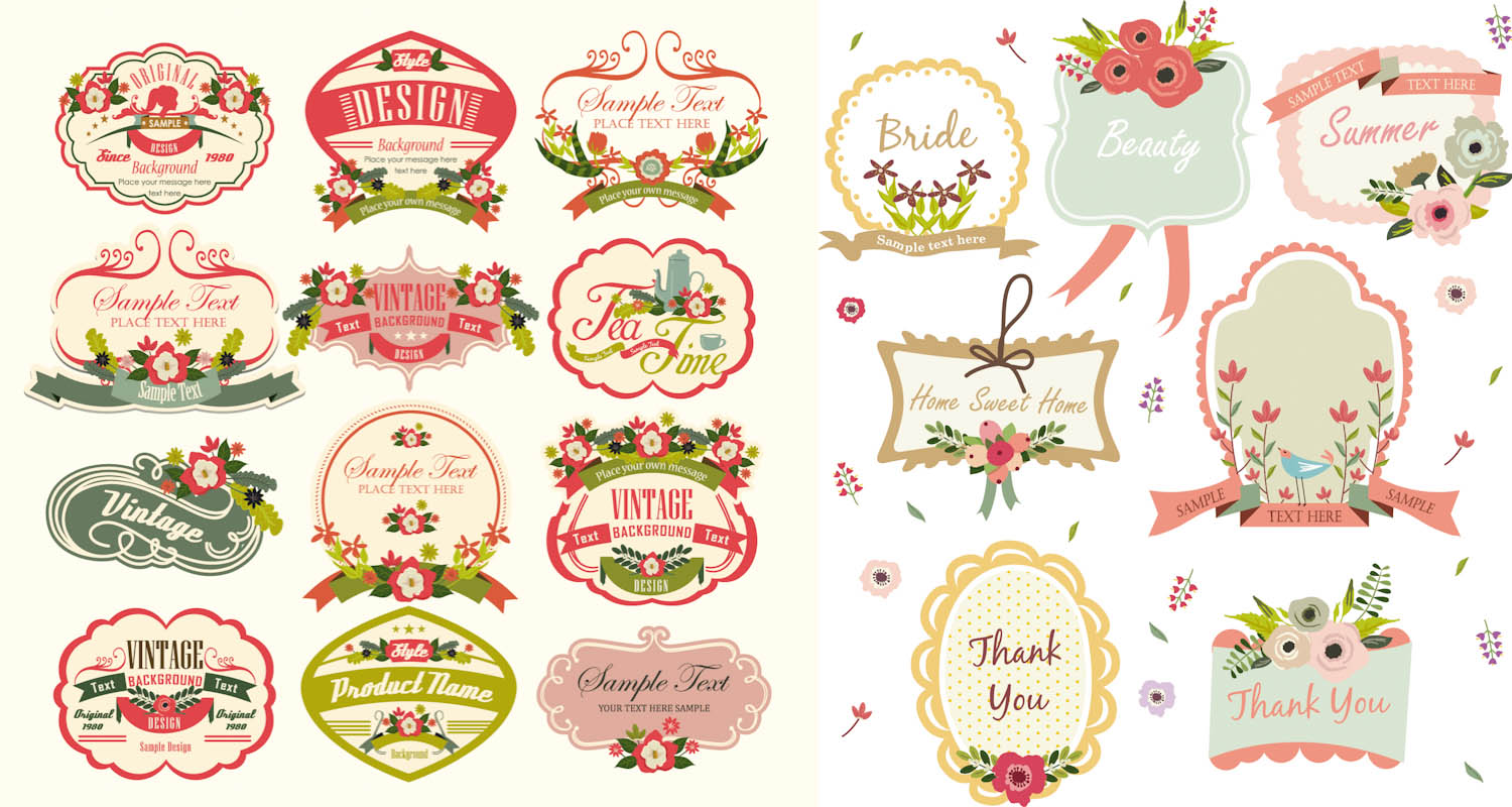 Free Vector Vintage Labels