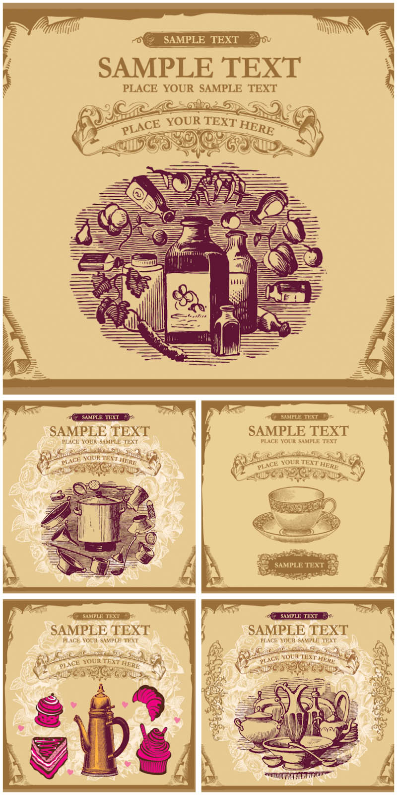 Free Vector Vintage Labels