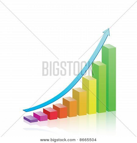 Growth Bar Chart Vector