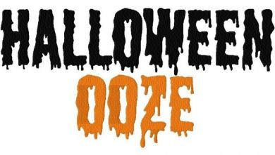 Halloween Ooze Embroidery Font