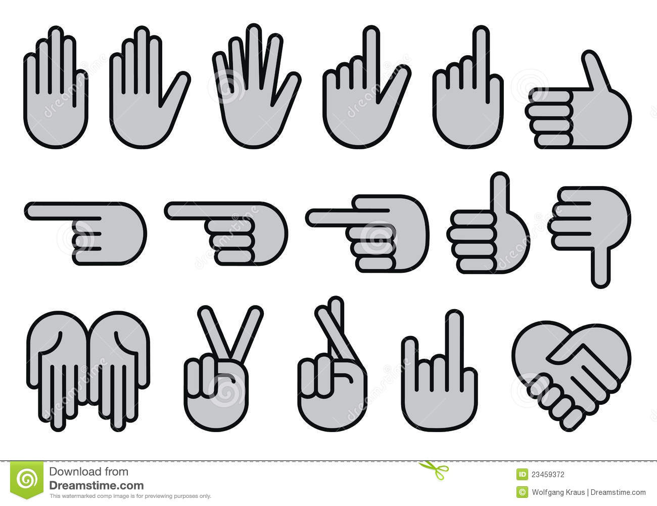 Hands Vector Icon Set