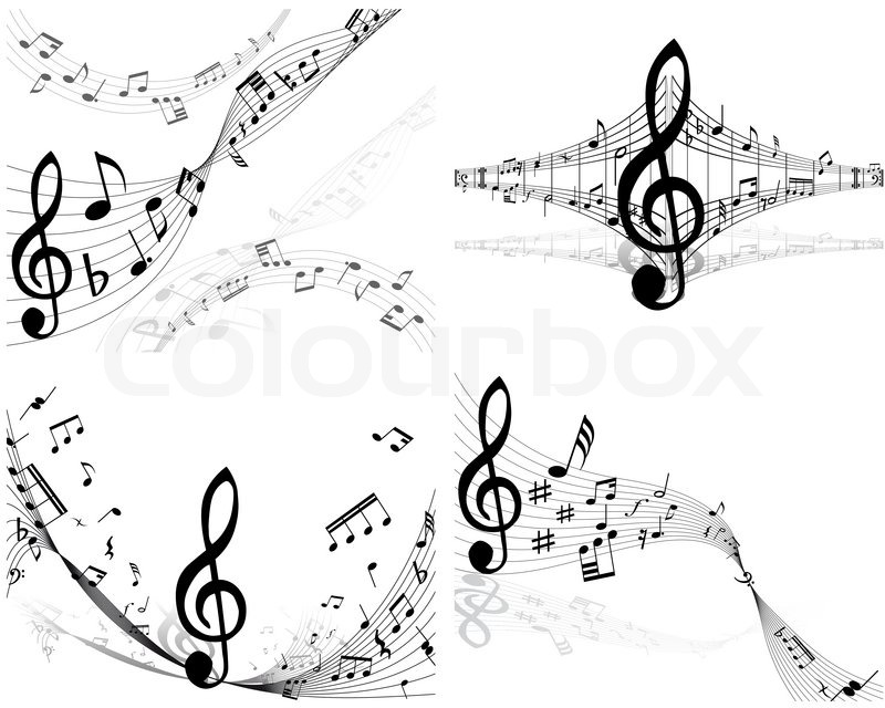 HD Vector Music Staff Notes HD Vector Music Staff Notes