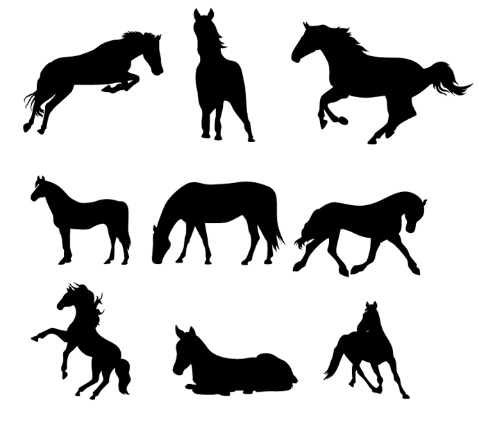 Horse Silhouettes Free