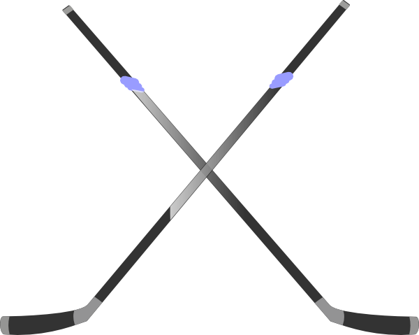 Ice Hockey Sticks Crossed Clip Art