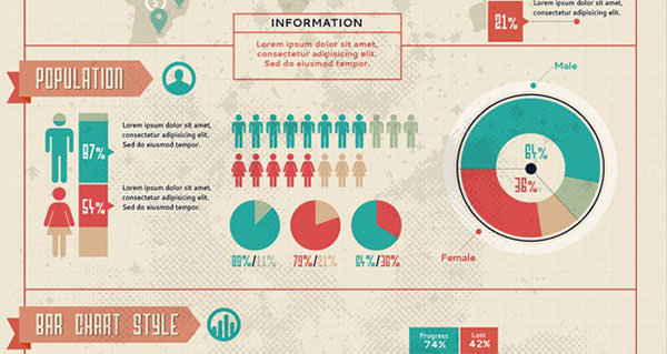 Infographic Pie-Chart Vector Free