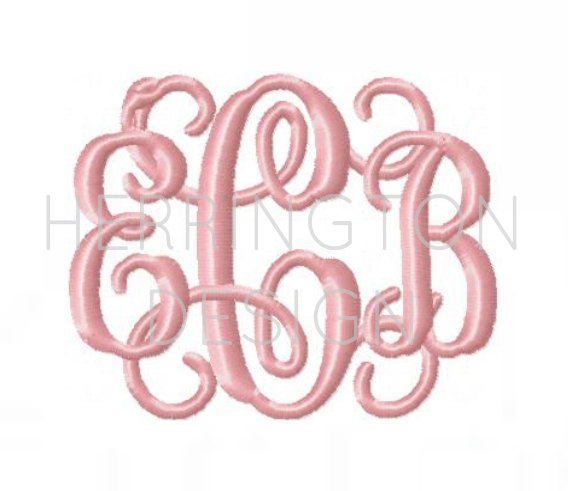 Interlocking Vine Monogram Font