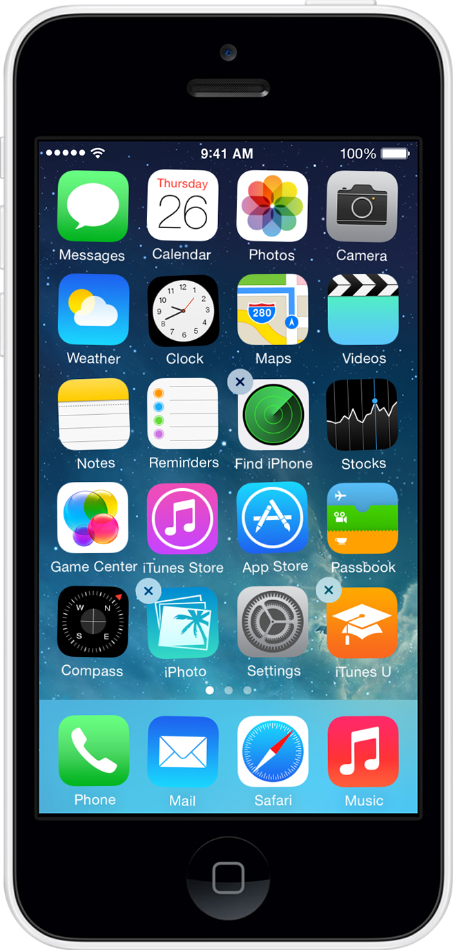 iPhone Screen with Apps