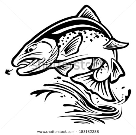 Jumping Trout Outline