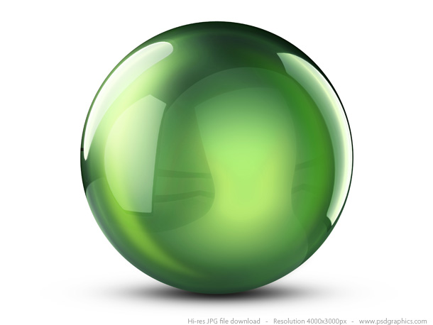 Logo with Green Circle Grey Ball