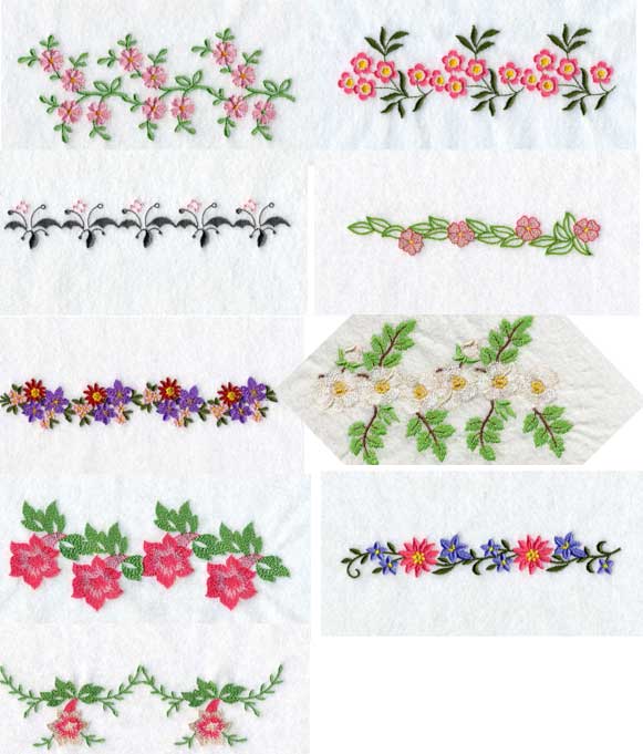 Machine Embroidery Border Designs