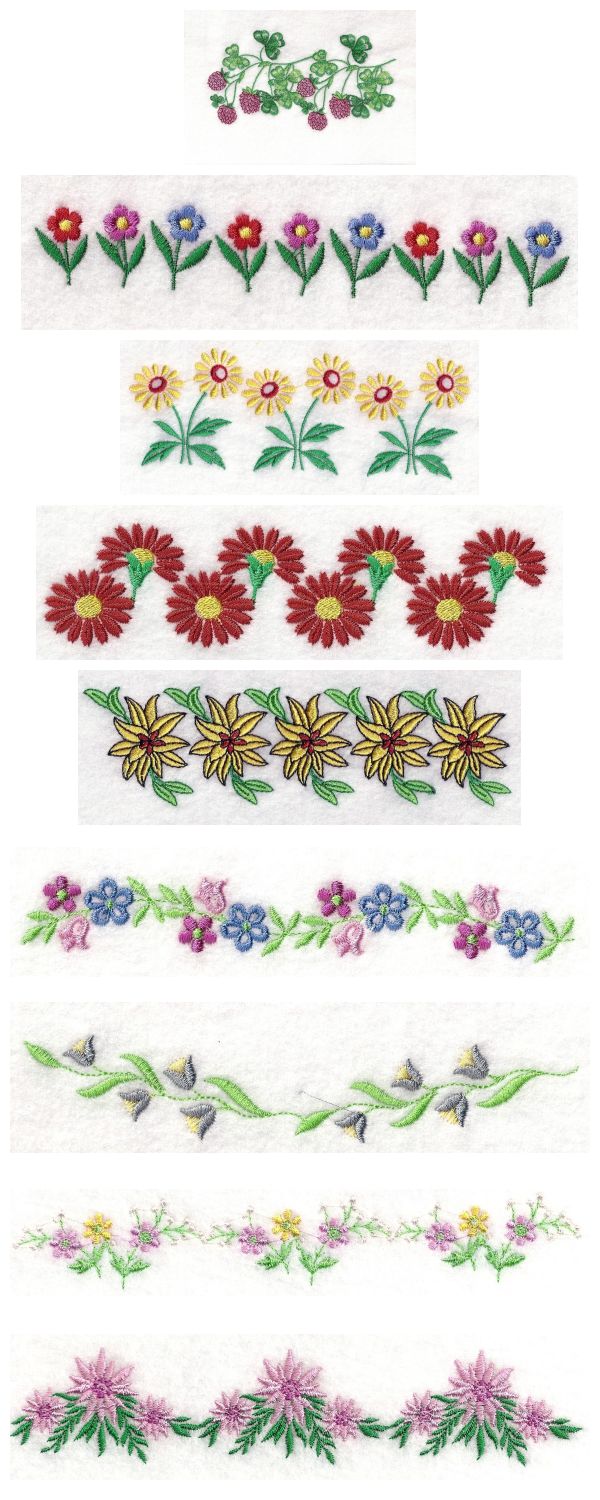 Machine Embroidery Border Designs