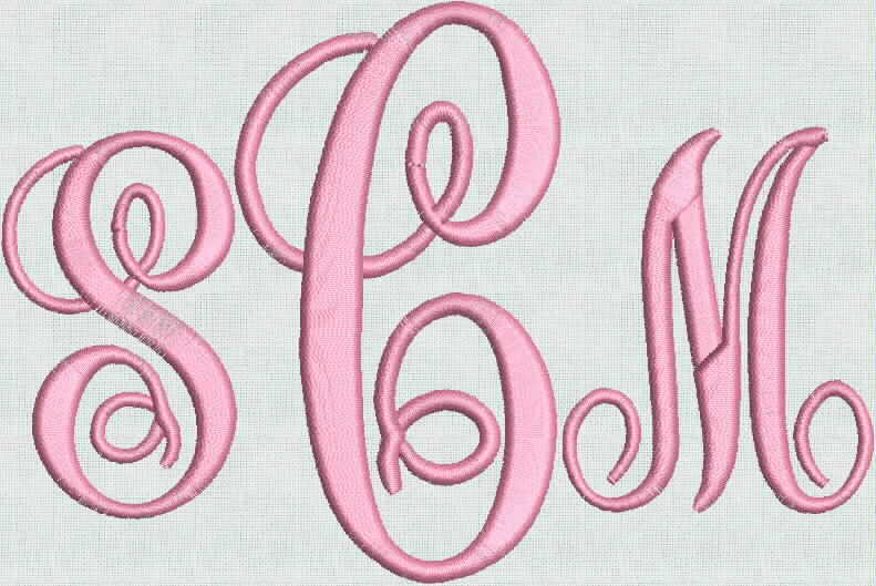 9 Free Machine Embroidery Monogram Fonts Images