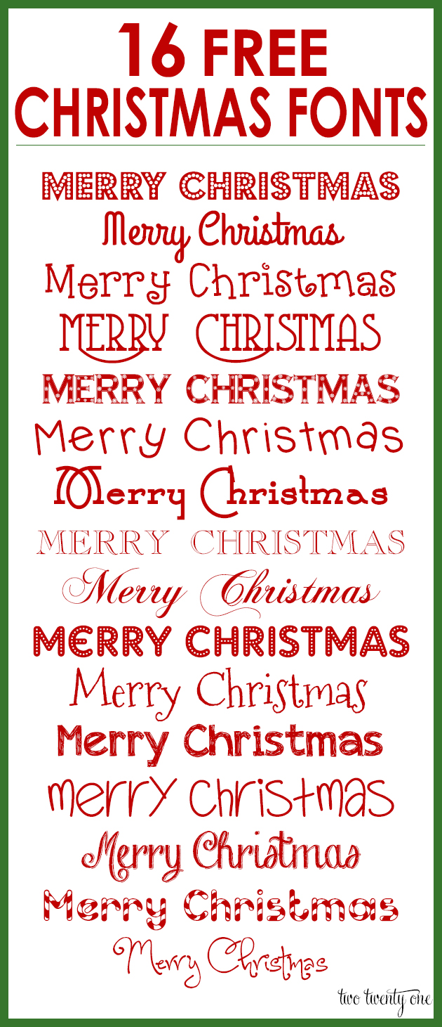 13 Free Christams Fonts For Download Images