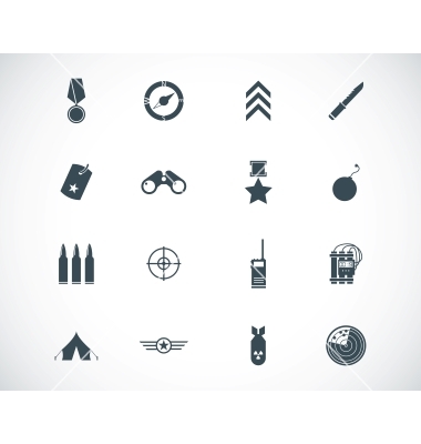 Military Icons Vector