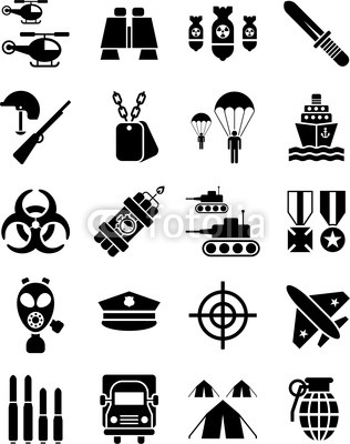 Military Icons Vector