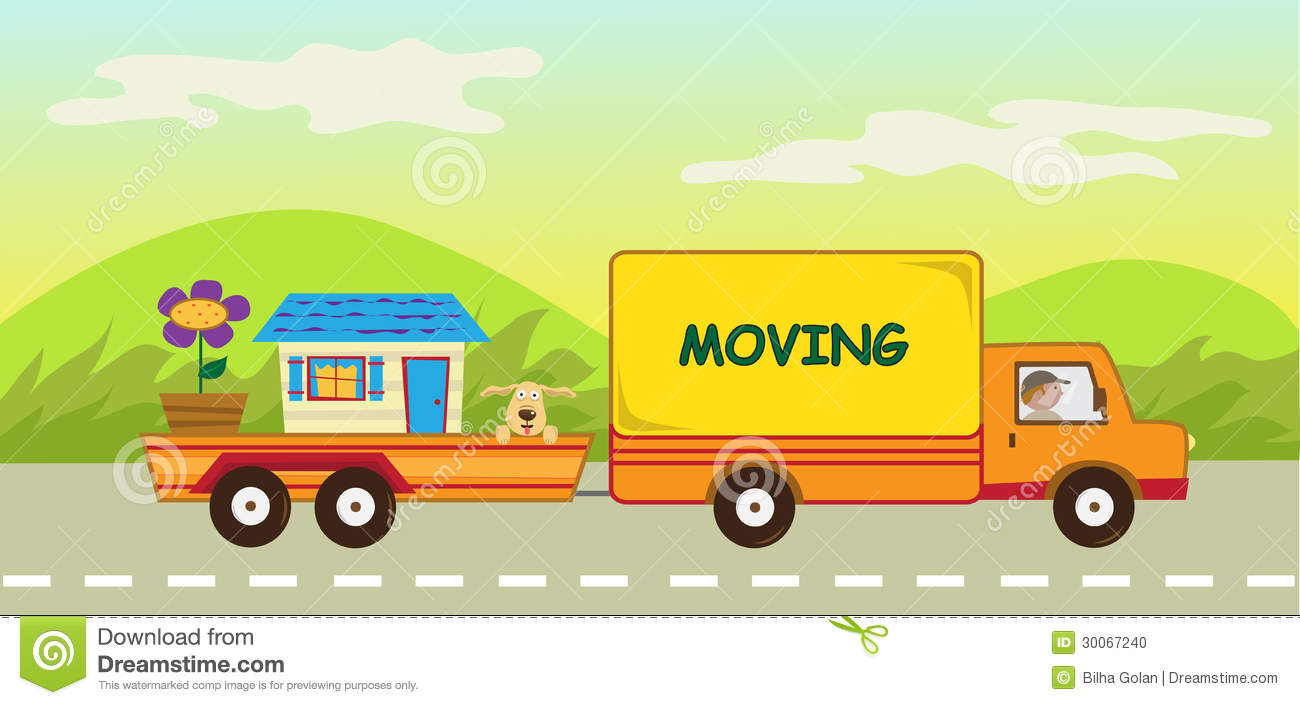 Moving Truck and Trailer