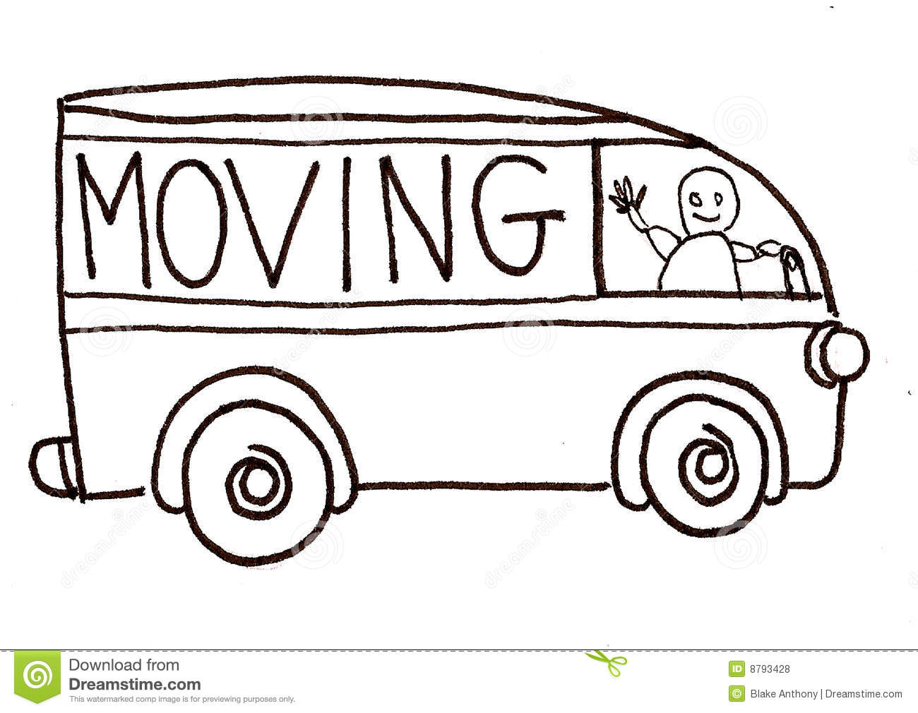 Moving Truck Clip Art Black and White