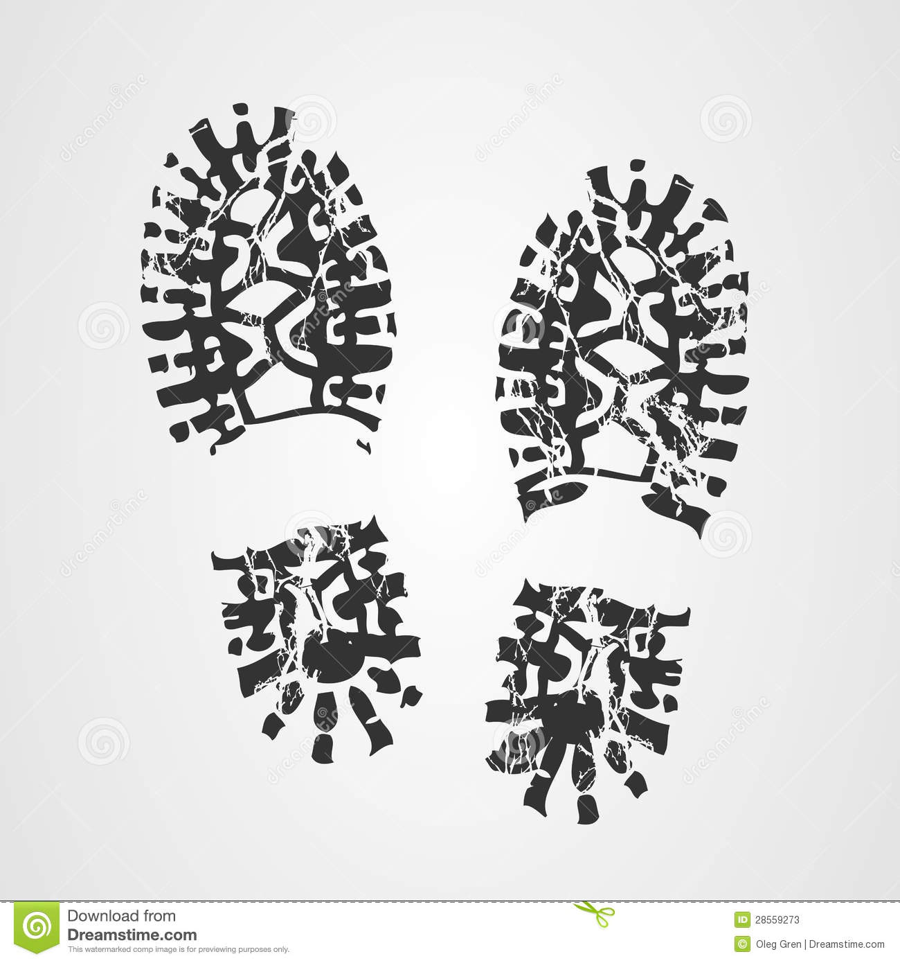 Muddy Boot Print Clip Art