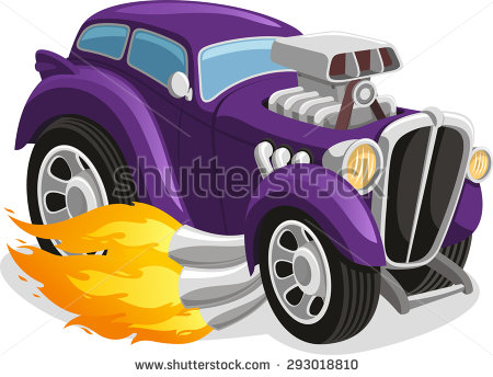 Muscle Car Cartoon Vector Art