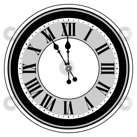 New Year's Clock Clip Art