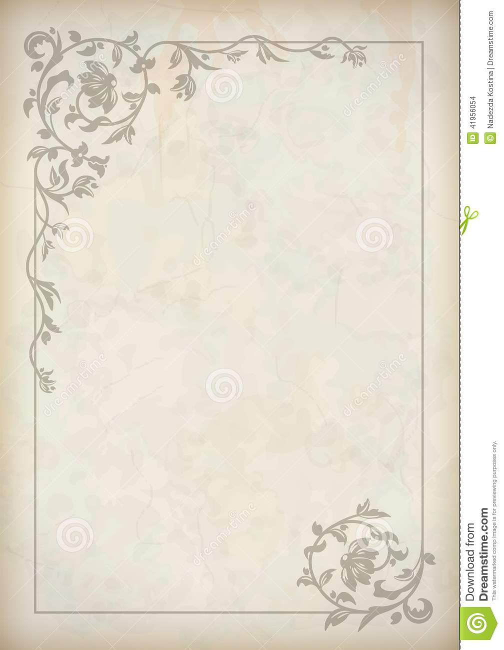 Old Vintage Paper with Border Old Vintage Paper with Border