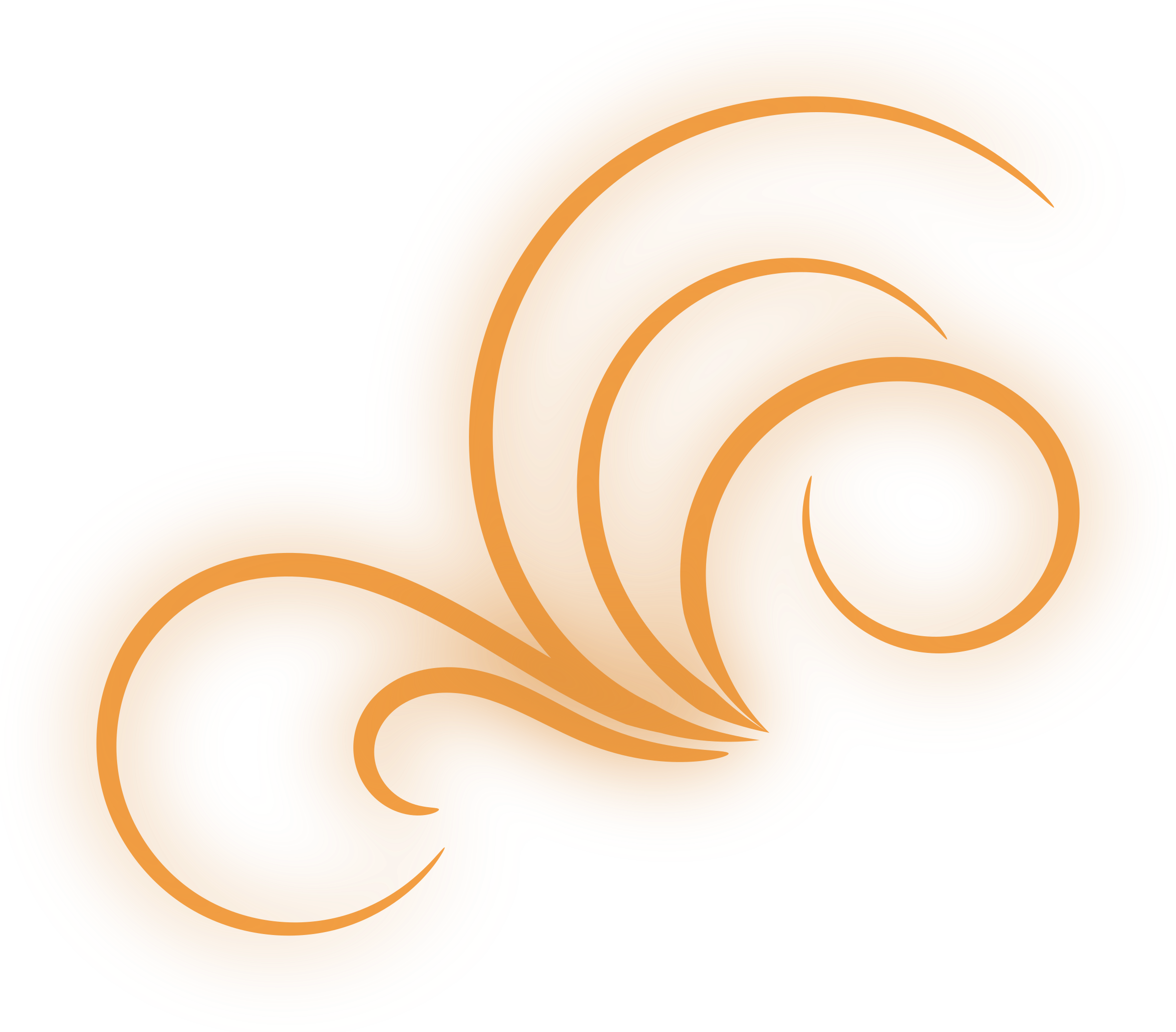 Orange Flourish Clip Art