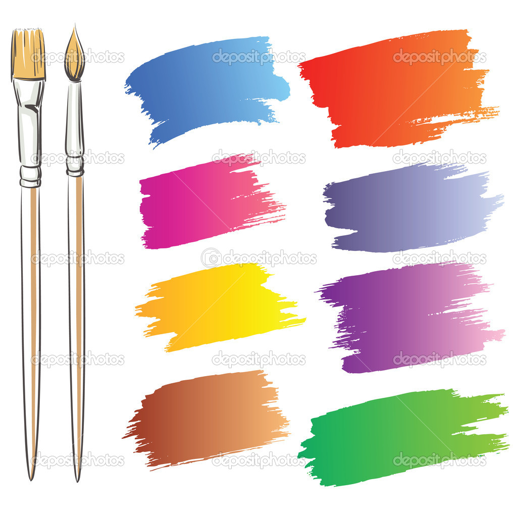 Paint Brush Strokes Vector