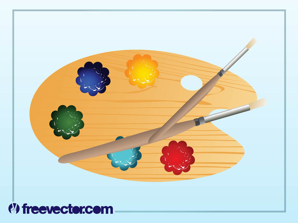 Painter's Palette Vector Art